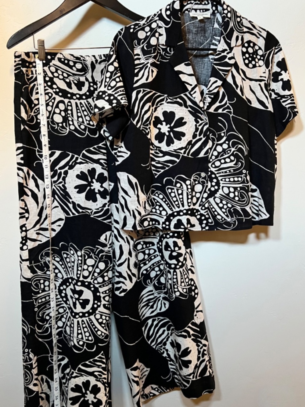 Black & White print top and matching pants